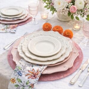 Juliska Vintage Pink Berry & Thread Charger Platter French Country Table Decor